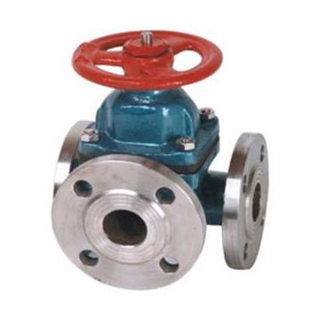 手动球墨铸铁三通隔膜阀