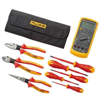 FLUKE/福禄克 87V工业万用表+绝缘手动工具入门工具包（5把绝缘螺丝刀和3把绝缘钳子），IB875K