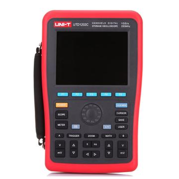 优利德/UNI-T 手持式数字存储示波器，200MHz 双通道 UTD1202C