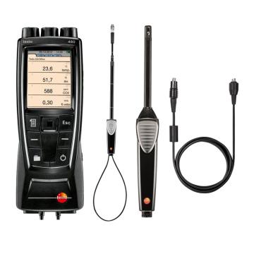 testo/德图 480多功能测量仪配风速和温湿度探头套装，0563 4800+0635 9542+0636 9743+0430 0100